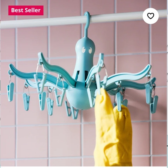 IKEA Pressa Hanging Dryer with 16 clips in blue - Picture 3 of 9